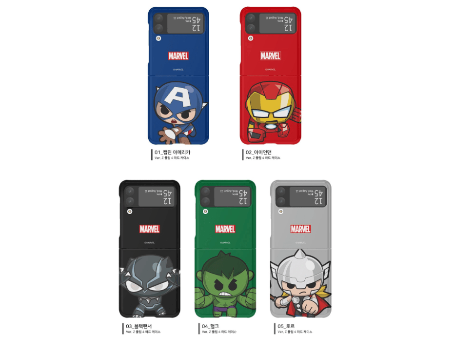 Disney Marvel Mini Heroes Official Samsung Phone Case Galaxy Z Flip 4 Hard Case