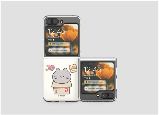 Korean Cat Box Samsung Phone Galaxy Z Flip 5 Hard Case