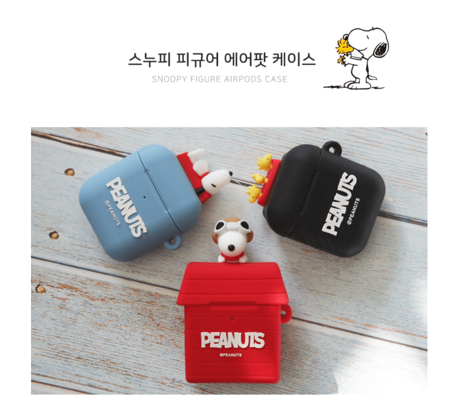 Snoopy Peanuts Official Airpods Silicone Soft Case
