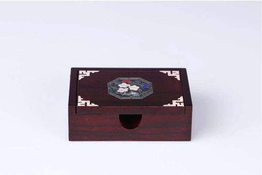 Korean Traditional Mother-of-pearl Business Card Case, Office Deco, Playing Card Case, Wood Business Card Case