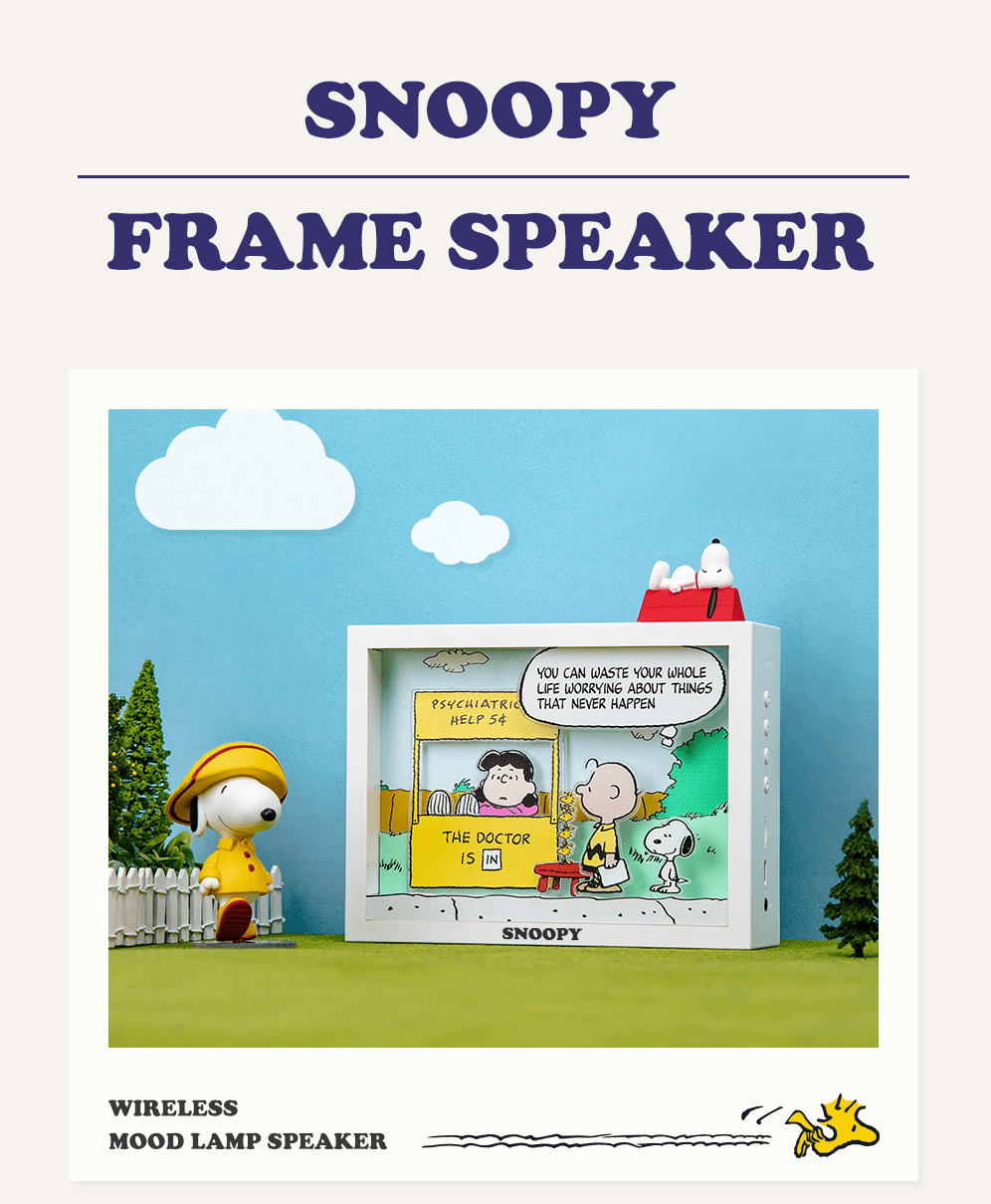 Snoopy Peanuts Official Speaker Frame speaker Bluetooth speaker 2023