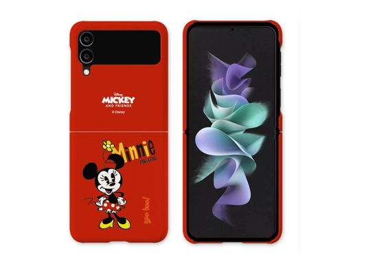 Disney Character Mickey Minnie Vintage Official Samsung Phone Galaxy Z Flip 5 3D Hard Case