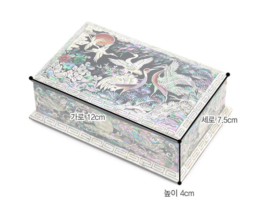 Korean Traditional Mother-of-pearl Crane jewelry box