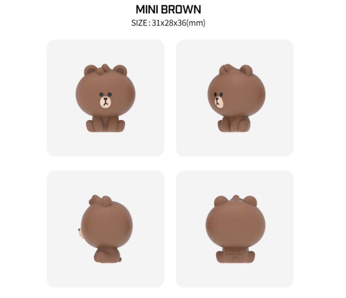 Korean Mini Brown Friends Line Official Monitor Figure